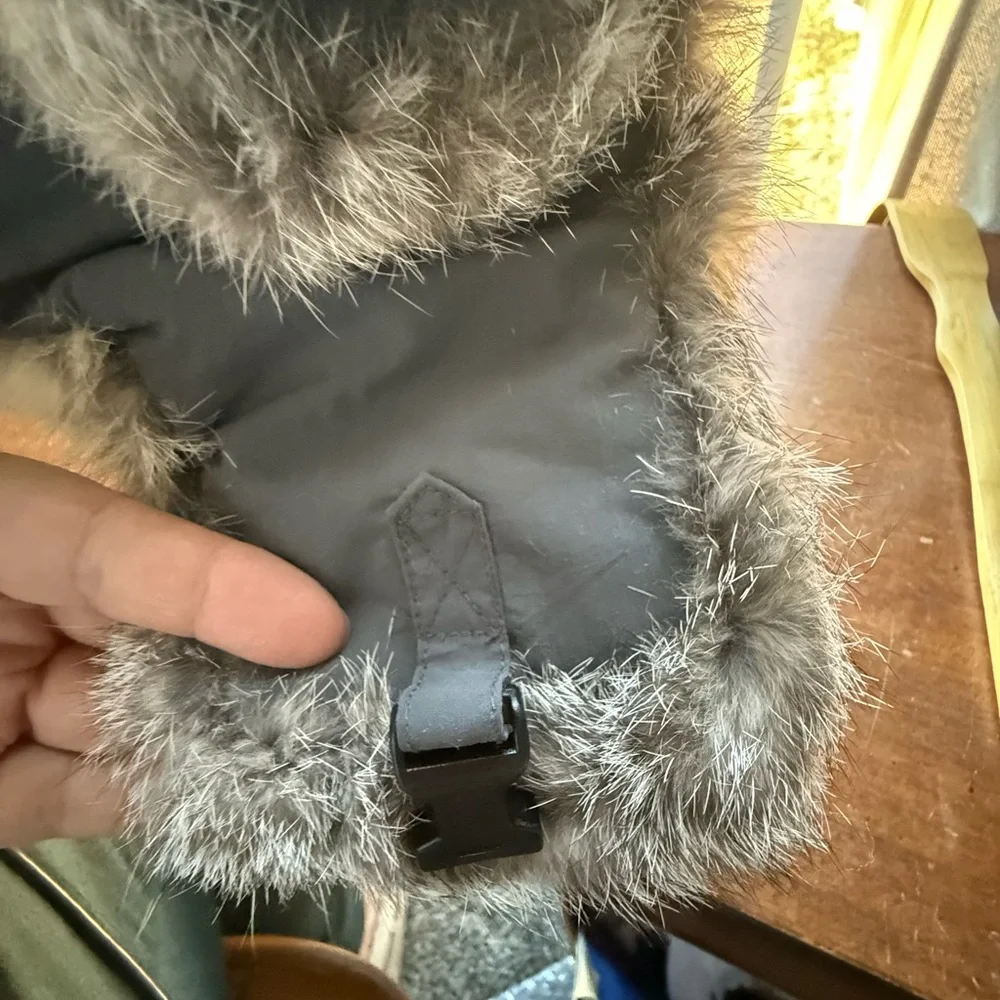 Mad Bomber  Hat Large Trapper Fake  Fur Lined Snap Button Pilot Cap - Picture 6 of 13